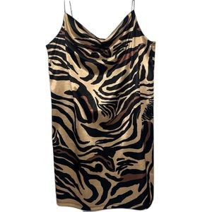 🦓 zebra print mini dress